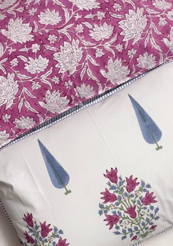 Hand Block Percale Cotton King Size Premium Bedsheet.