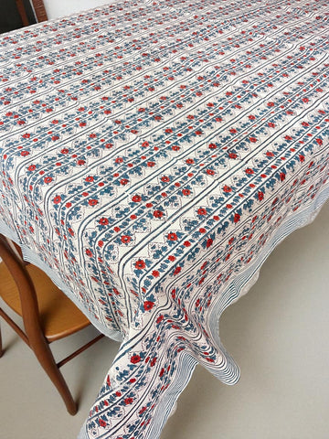 Premium Cotton Hand Blocked Table Cloth – 60x90 Inches