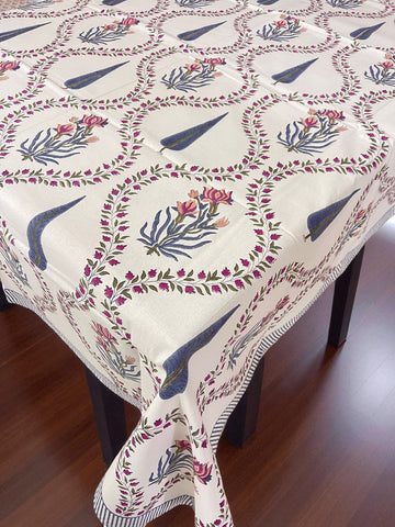 Premium Cotton Hand Blocked Table Cloth – 60x90 Inches