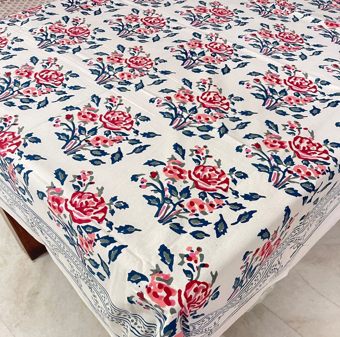 Premium Cotton Hand Blocked Table Cloth – 60x90 Inches