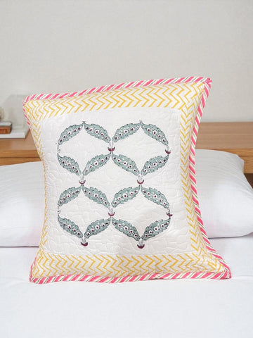 Hand Blocked Quilted Cushion Covers (Set of 2) – 16x16 Inches