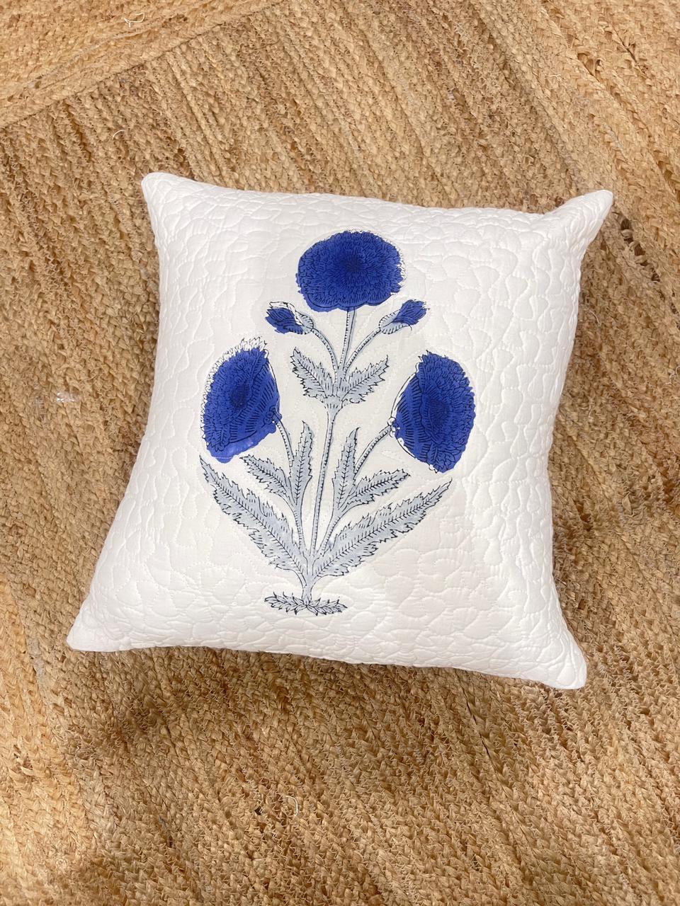 Hand Blocked Quilted Cushion Covers (Set of 2) – 16x16 Inches