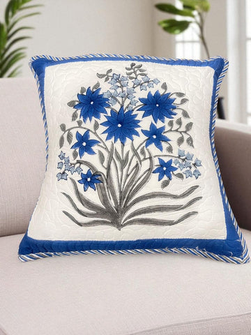 Hand Blocked Quilted Cushion Covers (Set of 2) – 16x16 Inches