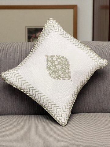 Hand Blocked Quilted Cushion Covers (Set of 2) – 16x16 Inches