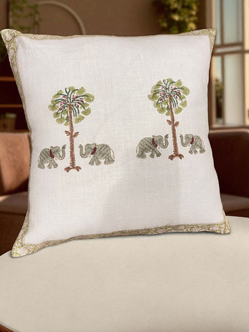 Hand Blocked Quilted Cushion Covers (Set of 2) – 16x16 Inches