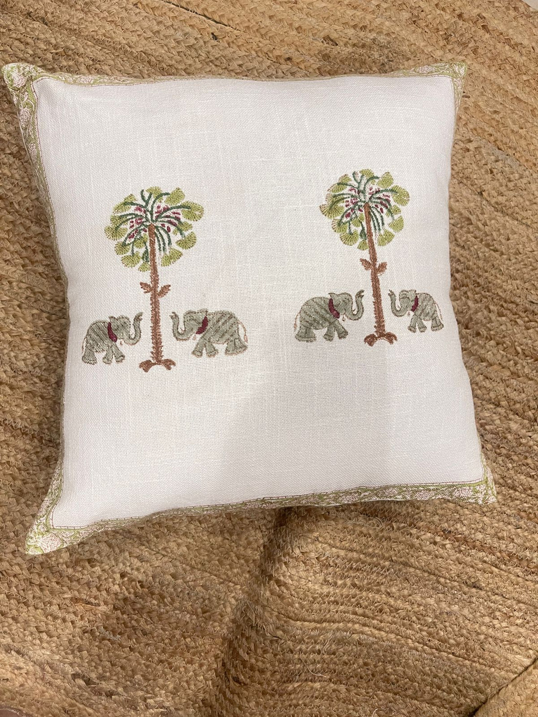 Hand Blocked Quilted Cushion Covers (Set of 2) – 16x16 Inches