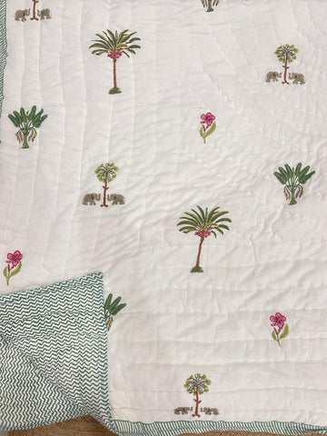Premium Hand Block Jaipuri Cotton Razai (Quilts)