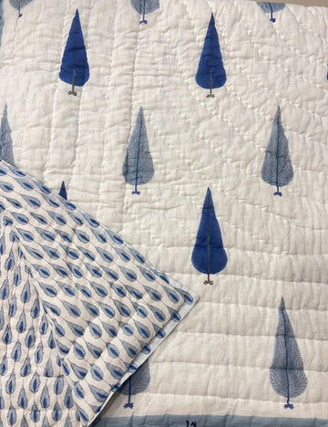 Premium Hand Block Jaipuri Cotton Razai (Quilts)