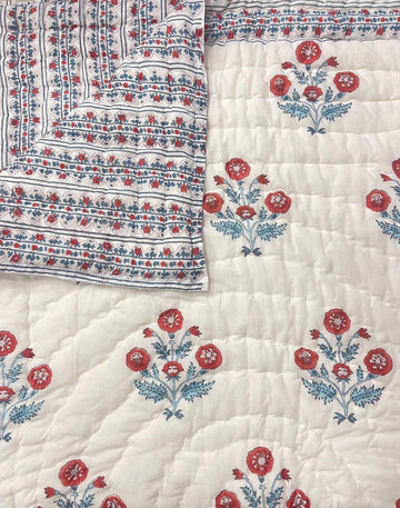 Premium Hand Block Jaipuri Cotton Razai (Quilts)