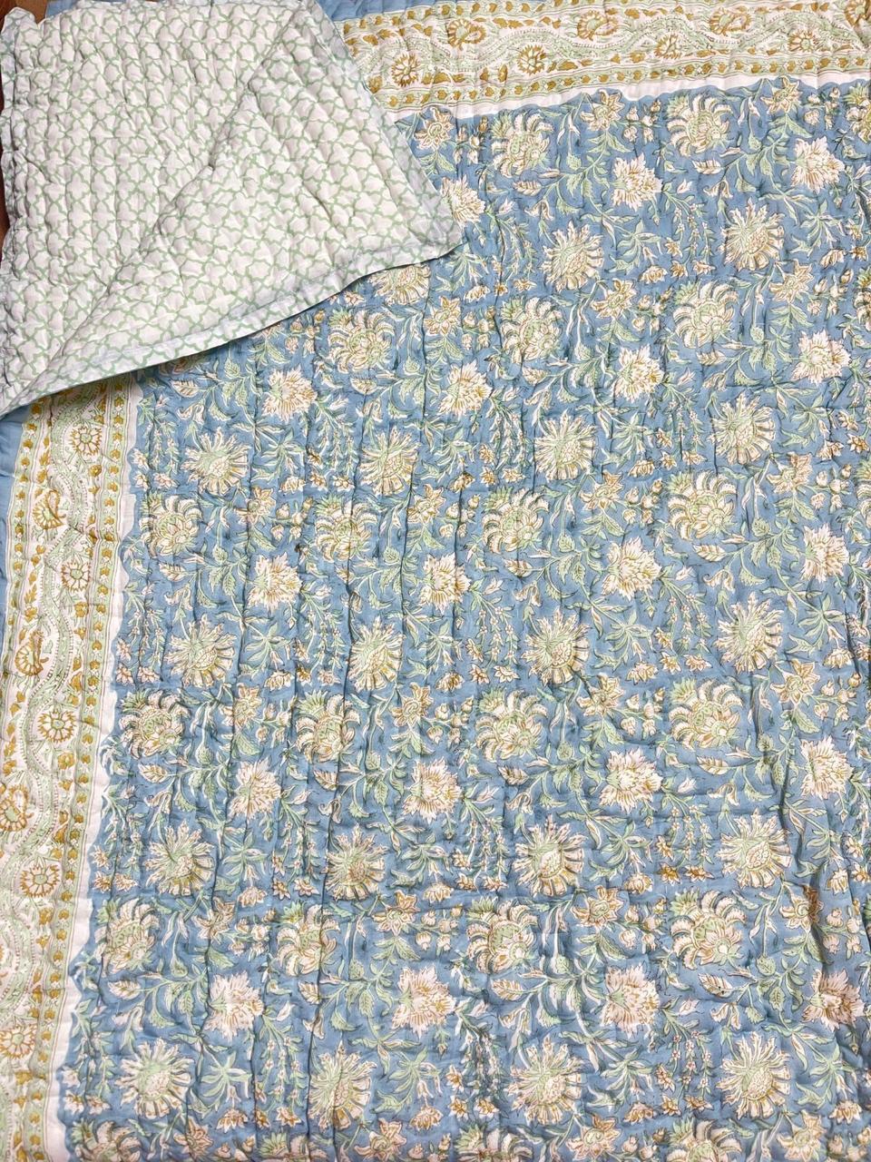 Premium Hand Block Jaipuri Cotton Razai (Quilts)