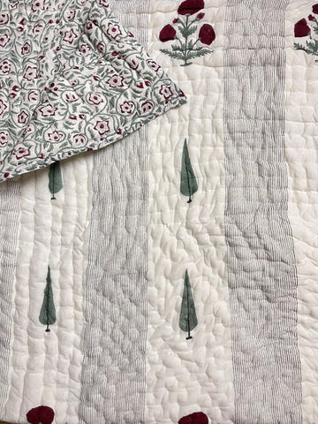 Premium Hand Block Jaipuri Cotton Razai (Quilts)