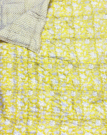 Premium Hand Block reversible Jaipuri Cotton Razai (Quilts)
