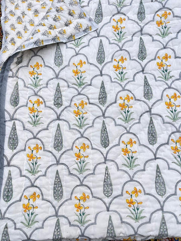 Premium Hand Block Jaipuri Cotton Razai (Quilts)