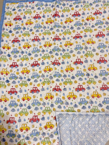 Kids Series Reversible Hand Block Jaipuri Cotton Razai (Quilts)