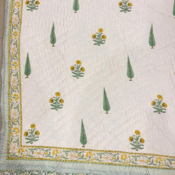 Premium Hand Block Jaipuri Cotton Razai (Quilts)