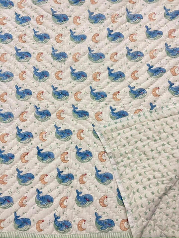 Kids Series Reversible Hand Block Jaipuri Cotton Razai (Quilts)