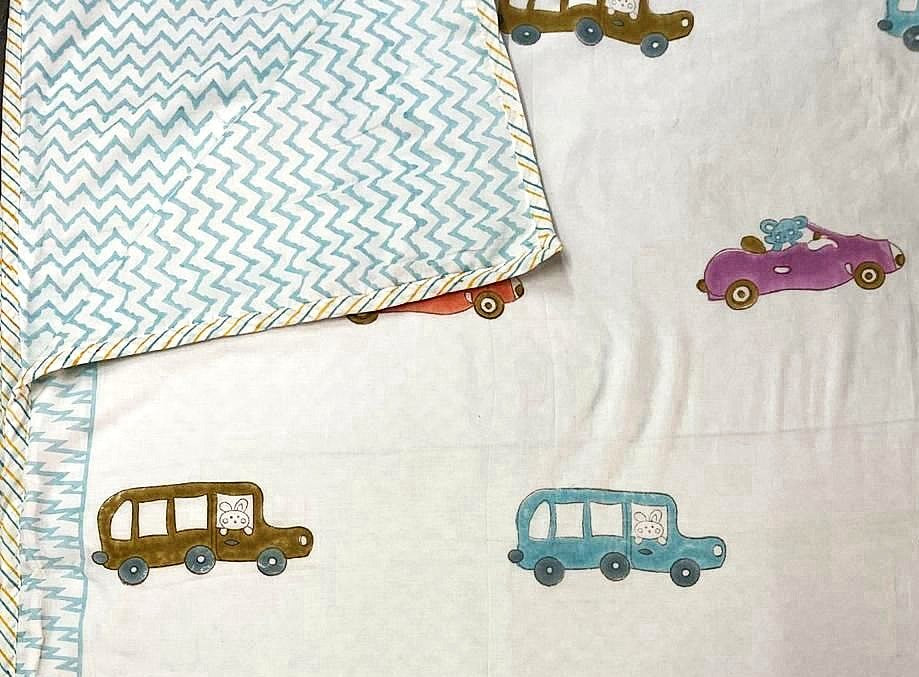 Hand Block Mul Cotton Soft AC Comforter (Kids Dohar)