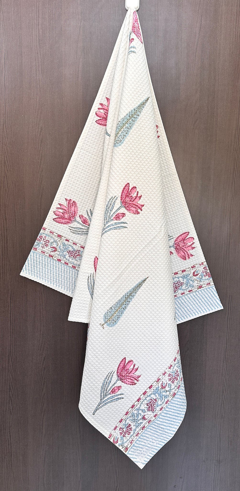 Hand block Cotton Honeycomb Towel