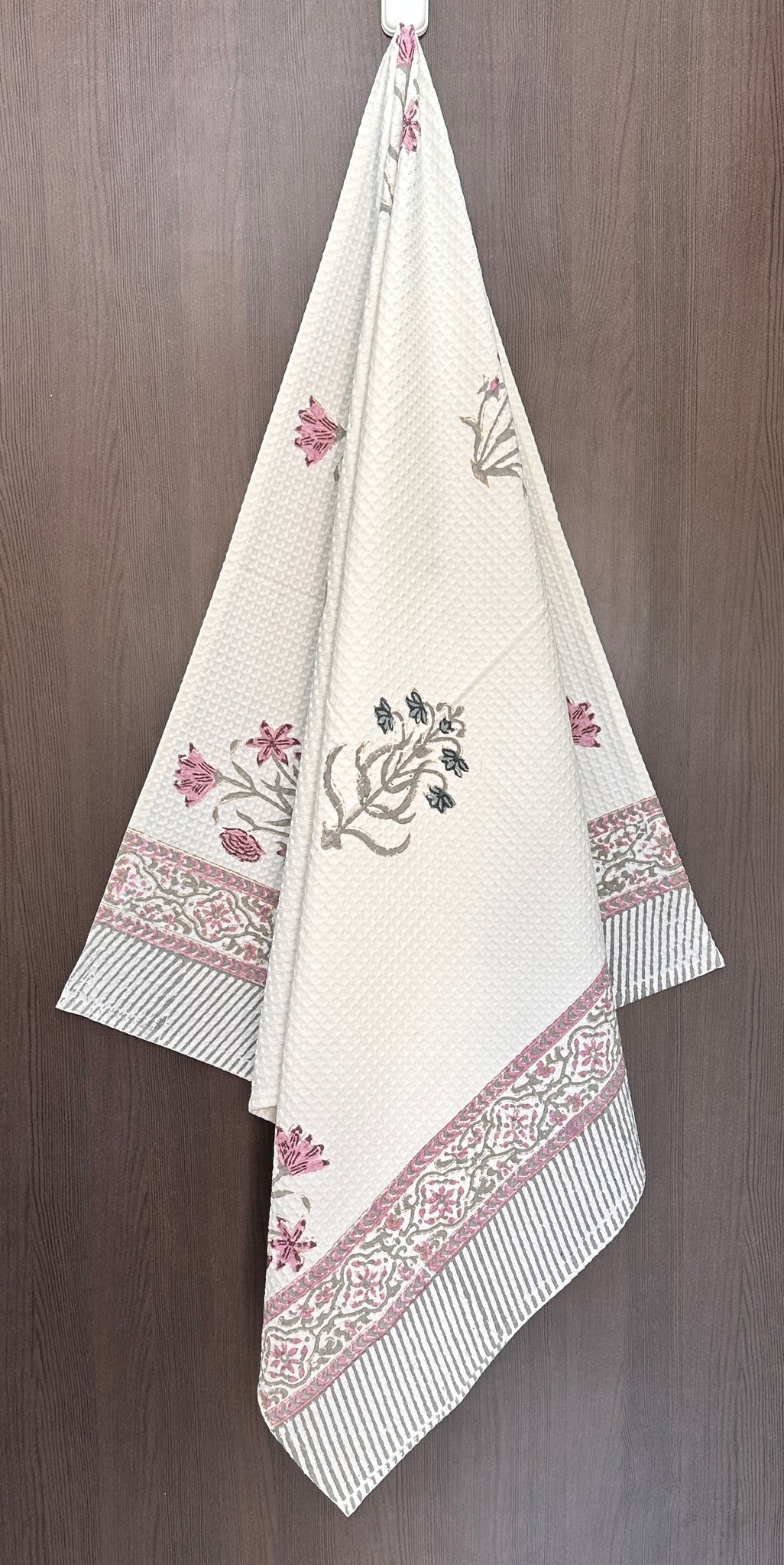 Hand block Cotton Honeycomb Towel