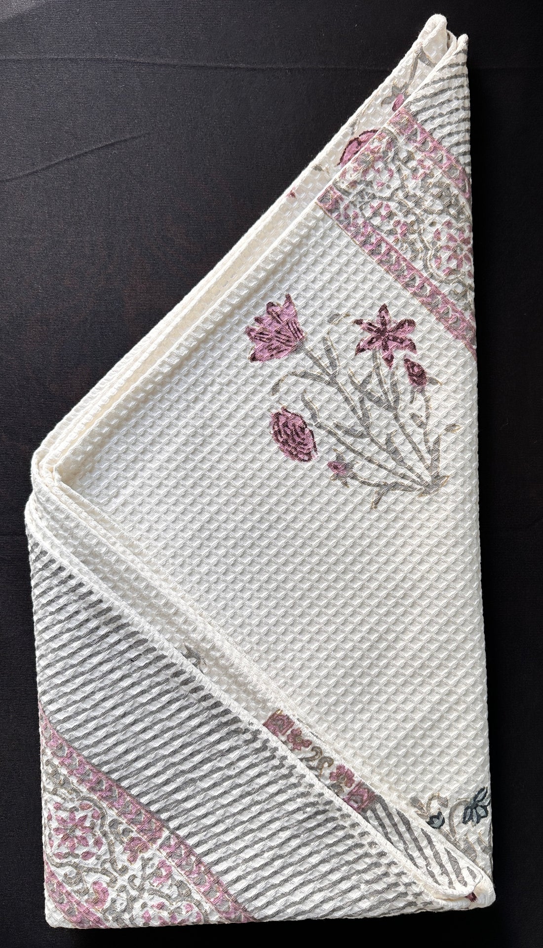 Hand block Cotton Honeycomb Towel