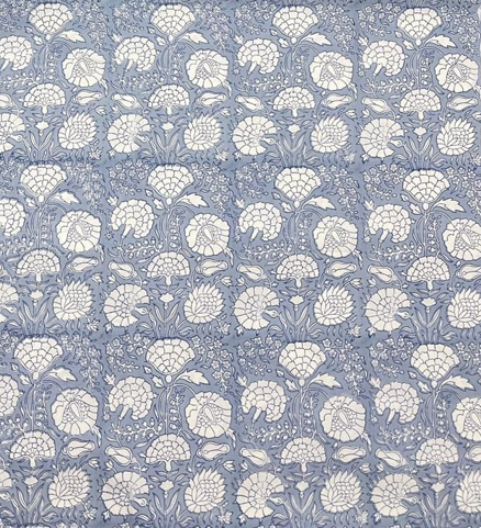 Hand Block Percale Cotton King Size Premium Bedsheet.