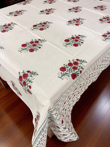 Premium Cotton Hand Blocked Table Cloth – 60x90 Inches
