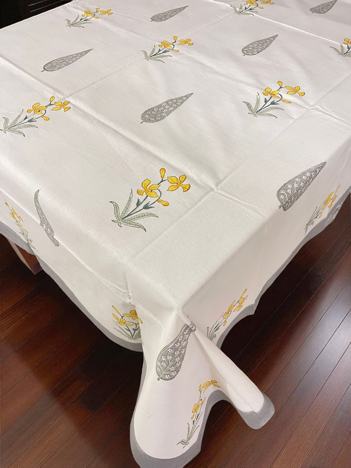 Premium Cotton Hand Blocked Table Cloth – 60x90 Inches