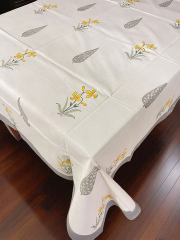 Premium Cotton Hand Blocked Table Cloth – 60x90 Inches