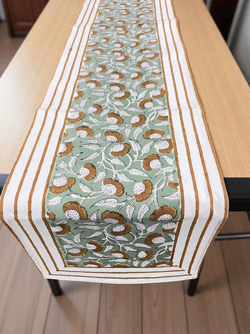 Premium Cotton Hand Blocked Table Runner – 13x72 Inches