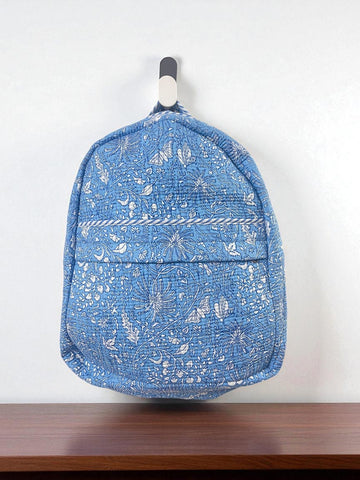 Handblock print Quilted Cotton Backpack