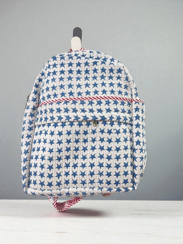 Handblock print Quilted Cotton Backpack