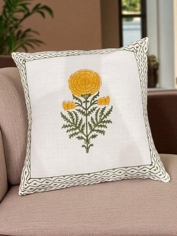 Hand Blocked Quilted Cushion Covers (Set of 2) – 16x16 Inches