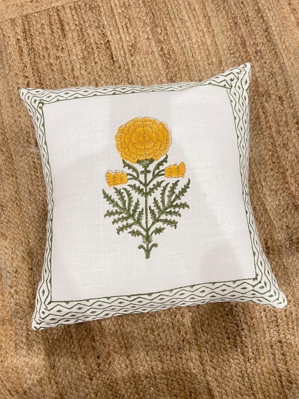 Hand Blocked Quilted Cushion Covers (Set of 2) – 16x16 Inches