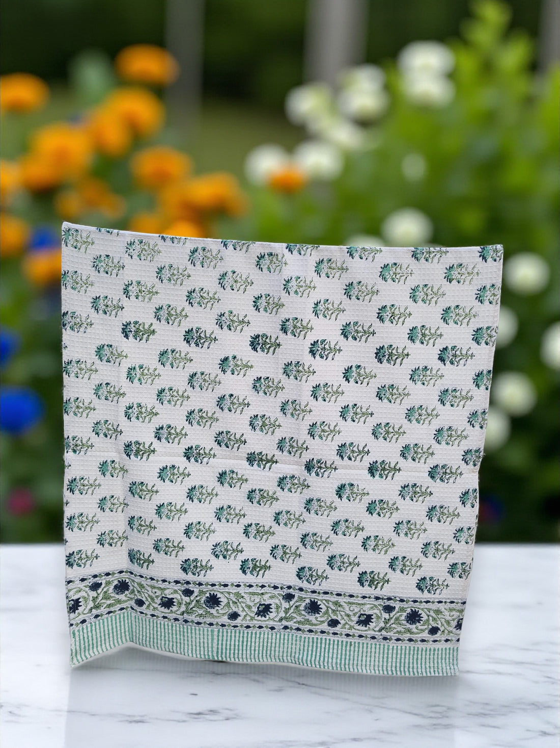 Hand Block Cotton Honeycomb Towel