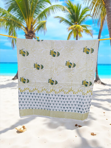 Hand Block Cotton Honeycomb Towel Kids Design