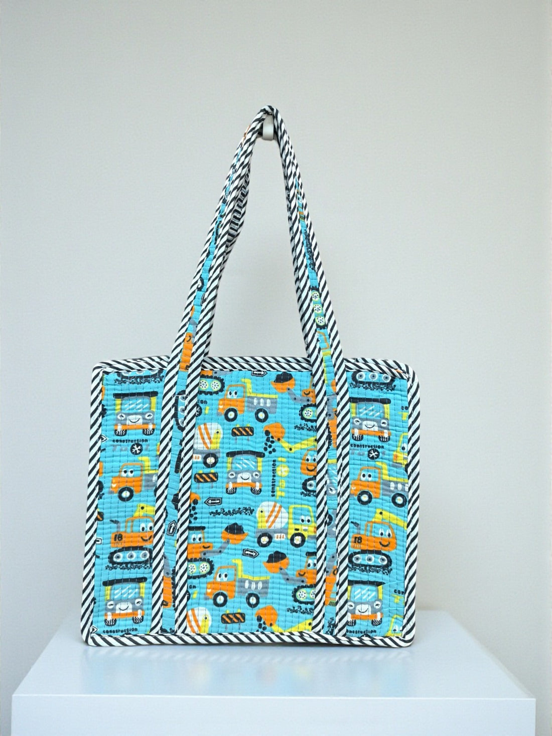 Hand Block Quilted Tote Summer/ Tiffin/ Picnic/ Multipurpose Bag (kids Series)